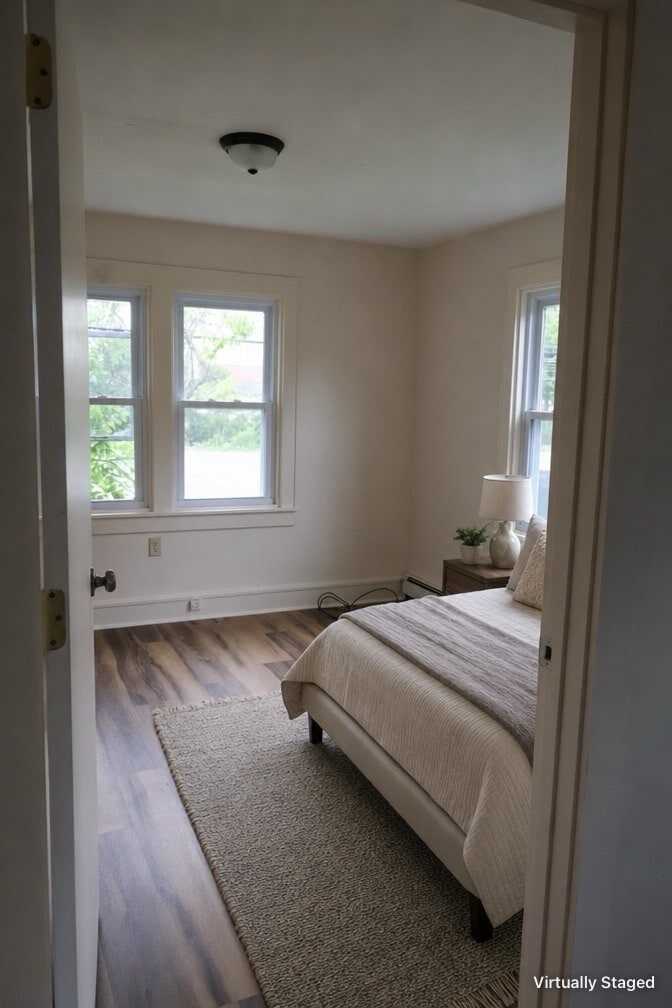 Virtually staged Bedroom 1 - 85 Court St