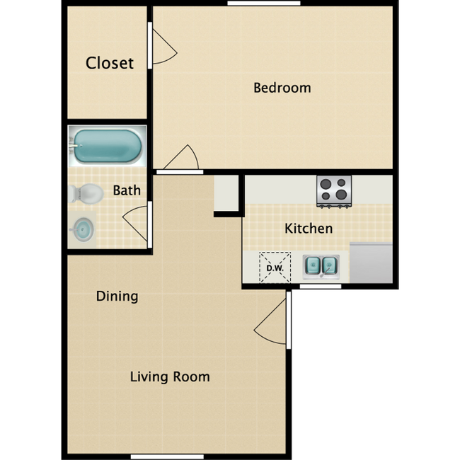 Floorplan - Sun Valley Gardens Apartments | Comfortable Living in El Cajon, CA