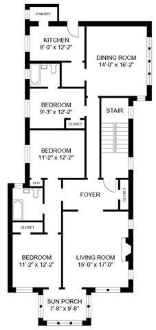 3BR/2BA - 929-935 Michigan Ave