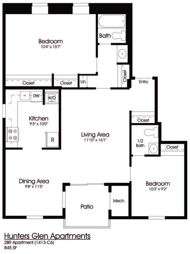 Floorplan - The Apartments at Hunters Glen