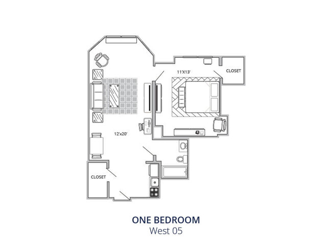 One Bedroom One Bath West 05 - Westbury