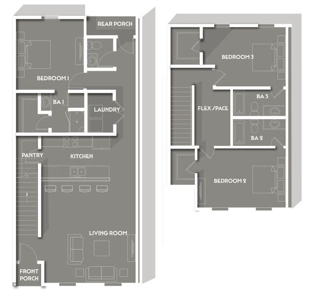 Floorplan - Russ Town Crossing Townhomes