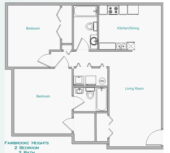 2BR/2BA - Fairbrooke