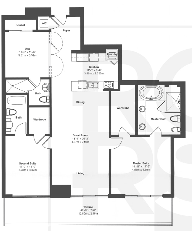 2BR/3BA - Beach Club One