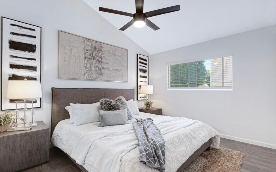 Primary Bedroom with Vaulted Ceilings - 520 N Stapley Dr