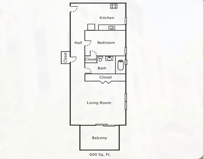 1BR/1BA - Hadley Hall Apartments