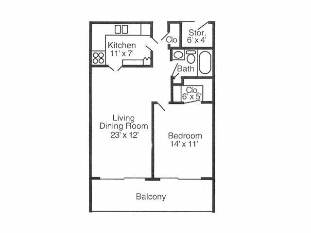 Plan 1 - Indian Lookout Apartments