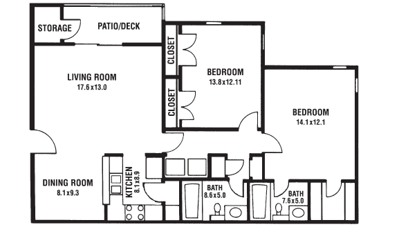 2BR/2BA - Arrowood Crossing