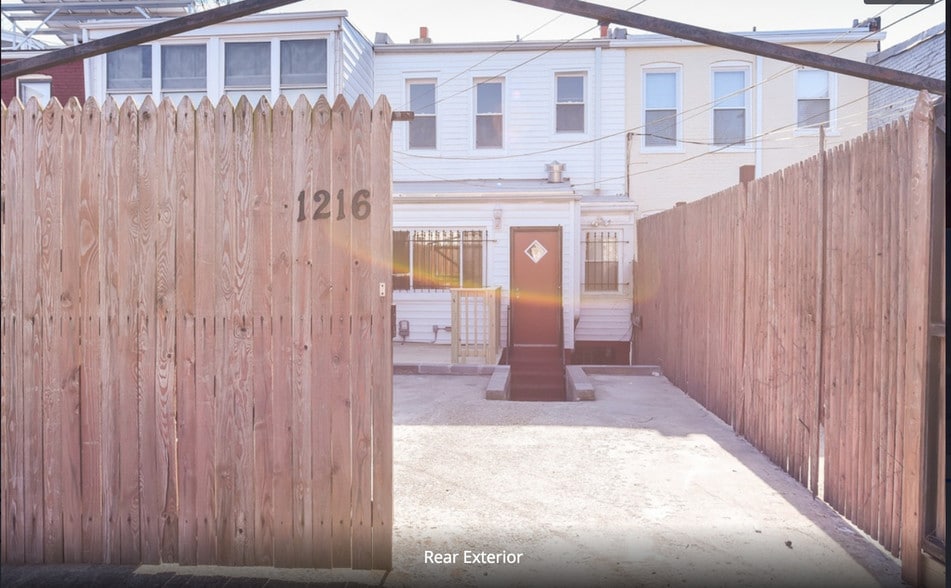Fenced backyard with parking space - 1216 Florida Ave NE
