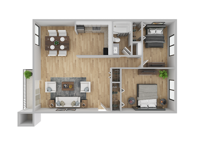 Lindenbrooke-2BD-1Bath-822sqft - Lindenbrooke