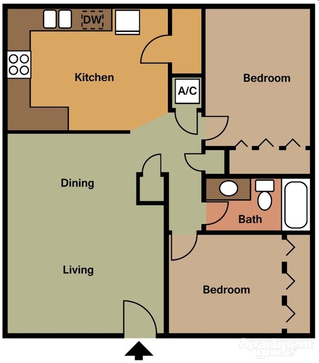 2BR/1BA - Coral Cay Apartments