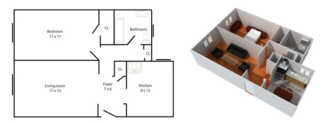 1 Bedroom - Les Gertrude Apartments