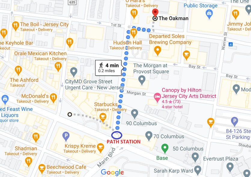 Path train to Manhattan just 3 blocks walking - 160 1st St