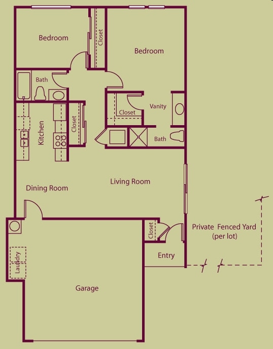 2BR/2BA - Parkside Villas