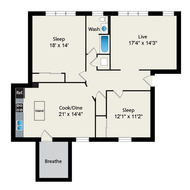 Floorplan - Reside on Irving Park