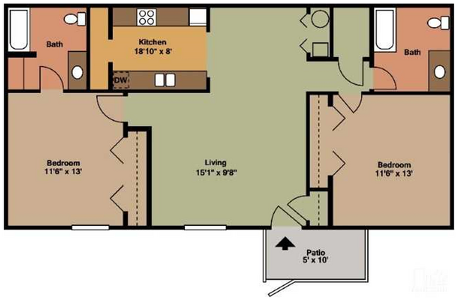 Floorplan - Abbey Lane Apartments