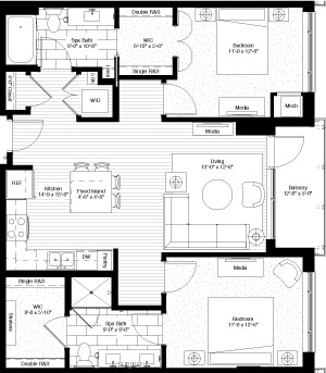 2BR/2BA - Cortland Mill District