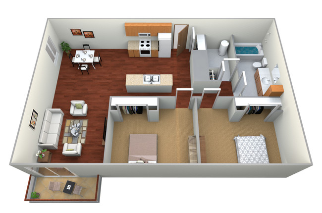 Floorplan - Columbia Park Apartments