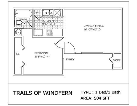 1BR/1BA - Trails of Windfern