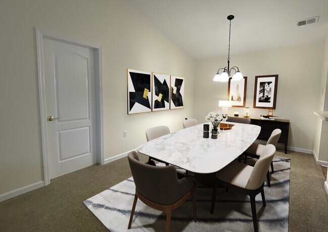 Dining area staged - 350 Hidden Ridge Ct