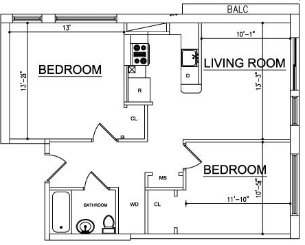 2BR/1BA - Ocean Blue