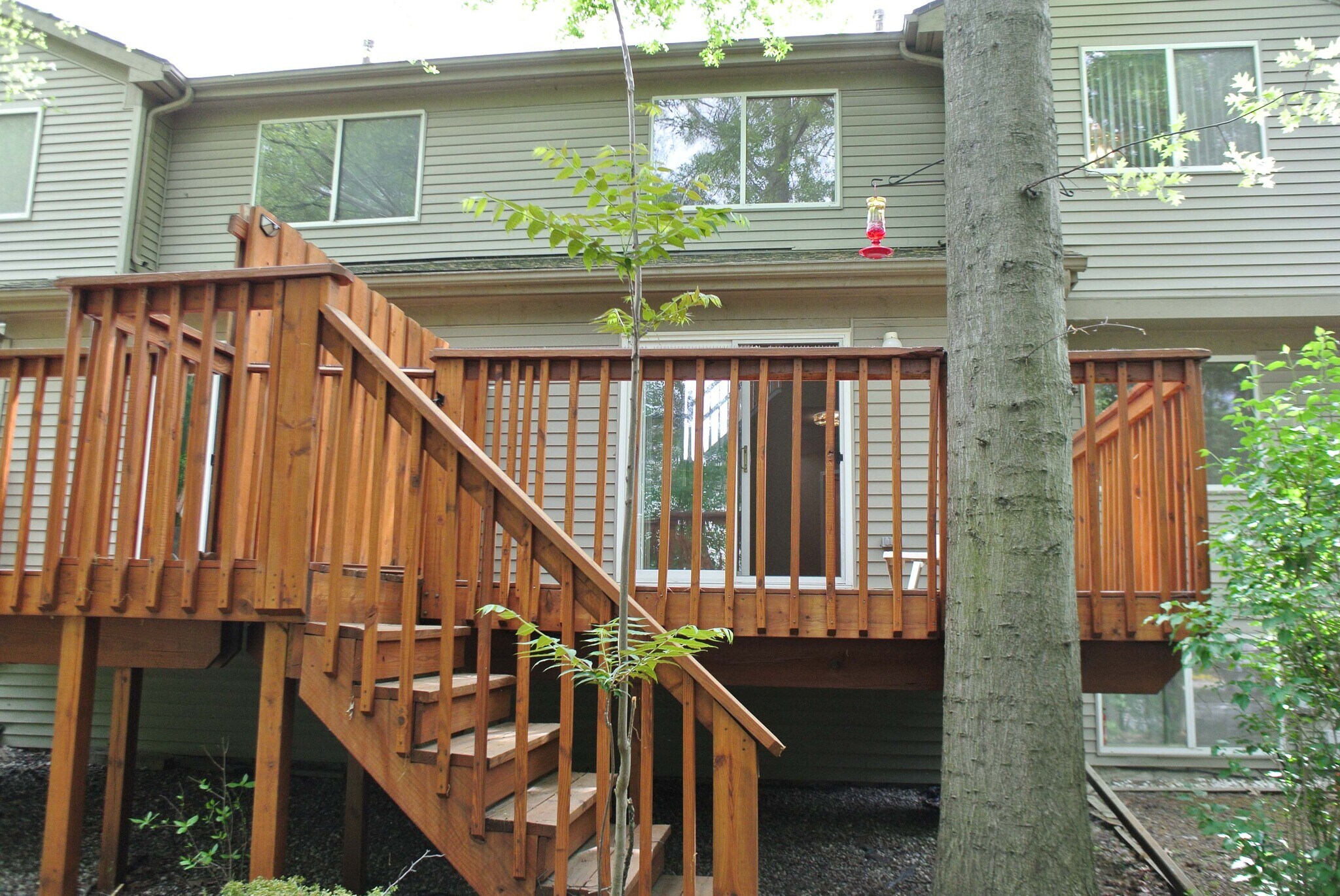 Large Private Deck with Stairs To Nature - 6649 Quail Run Cir
