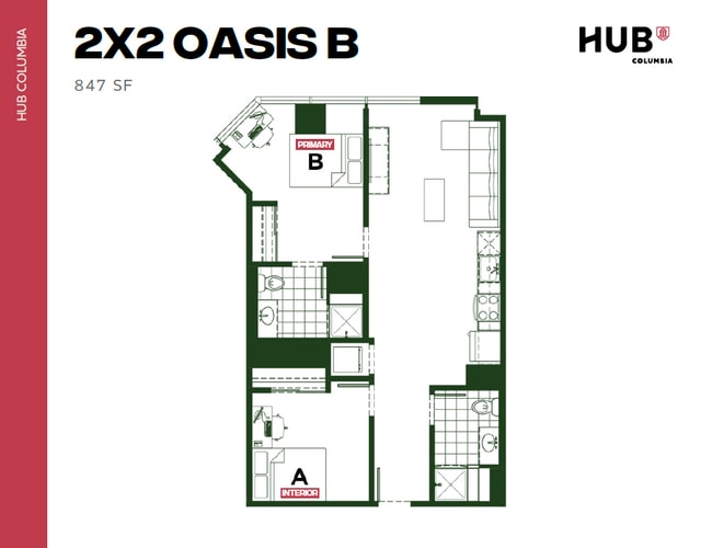 2x2 Oasis B - Hub Columbia