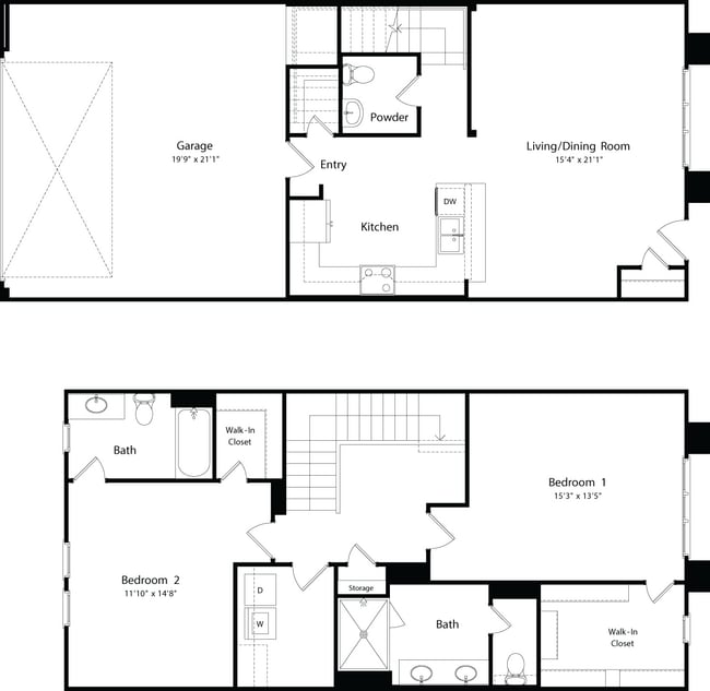 Floorplan - The Louise Townhomes