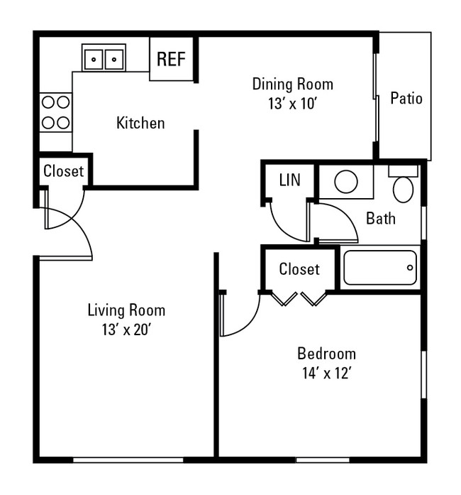 Floorplan - Green Lake Apartments and Townhomes