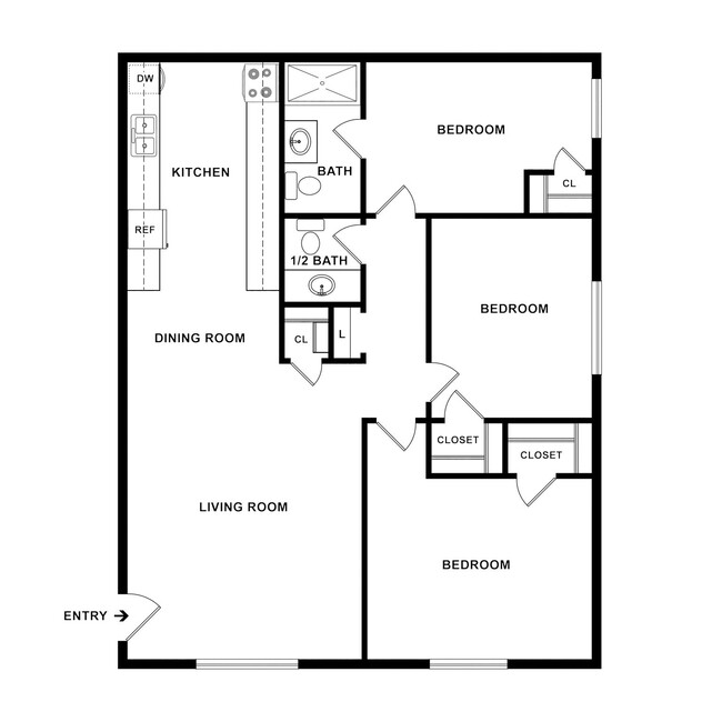 Floorplan - Avery Square Apartments