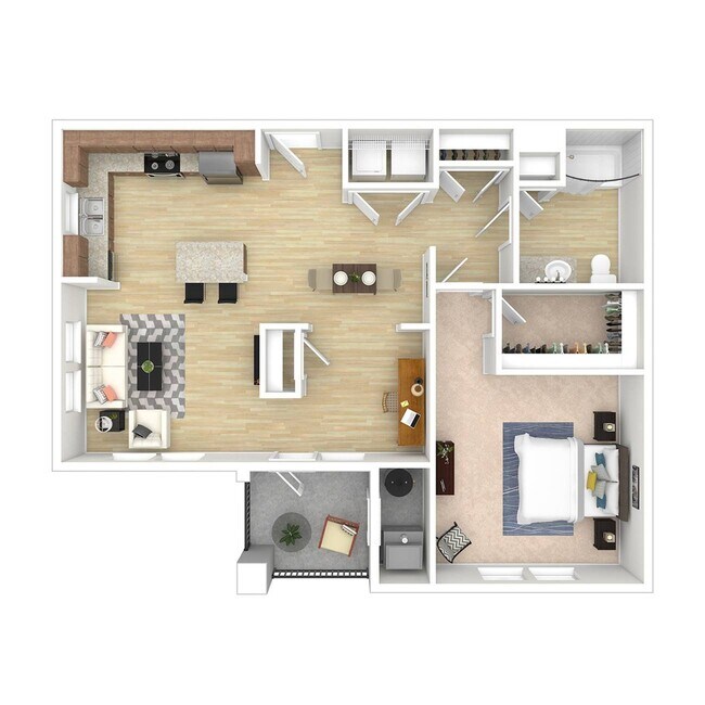 Jensen - 1x1 Floor Plan - Verdant at Green Valley