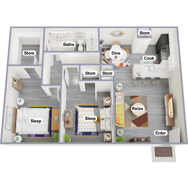 Floorplan - Parkview Apartments