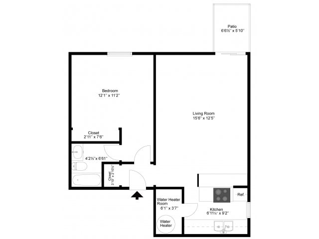 1BR/1BA - Fircrest Manor Apartments