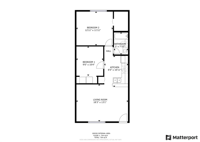 Floorplan - Cypress Villas | 1 & 2 Bedroom Apartments ...