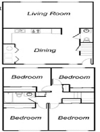 4BR/1.5BA - Cedar Crest Apartments