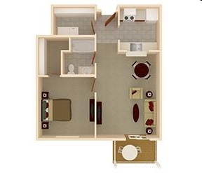 1BR/1BA - Amber Fields Apartments