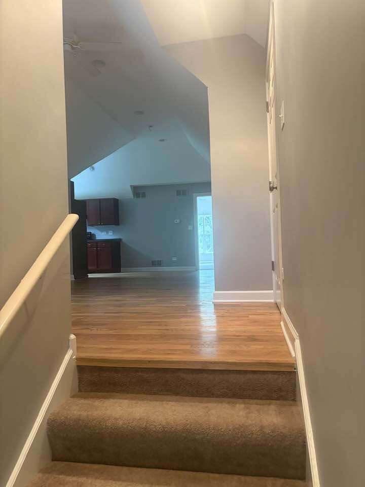 Entry stairs into apartment. - 5107 Timber Ln