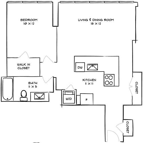 Floorplan - Park Towne Place Apartments