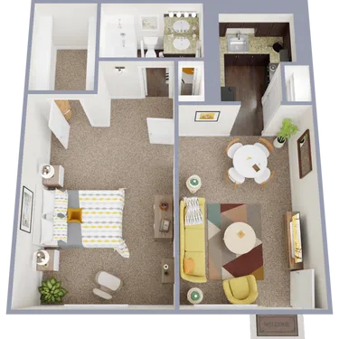 dogwood 1x1 600sqft.png - Crossings at Berkley Square