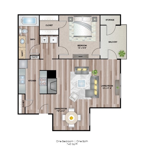 Floorplan - Timberglen Apartments