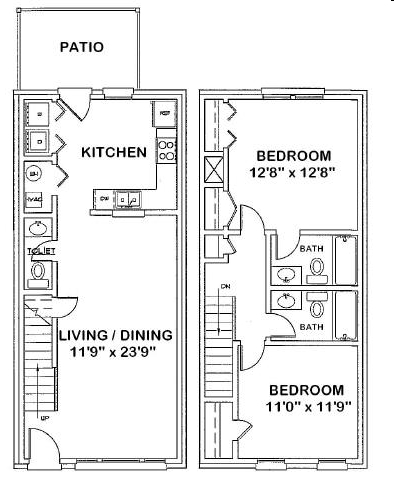 2BR/2.5BA - Cedar Bluffs Apartments