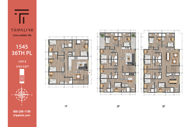 1545 36th Pl Floor plan Unit2 - 1545 W 36th Pl Student Housing