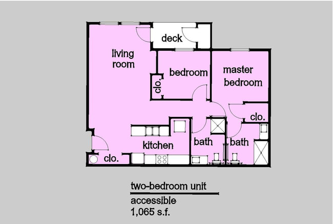 2 bedroom 2 Bathroom - Huntington Place Apartments