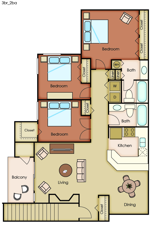 Floorplan - Emerald Pointe Apartments