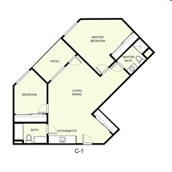 Two Bedroom - Pueblo Regent Senior Apartments
