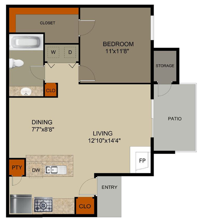 Floorplan - Pine Oaks Apartments