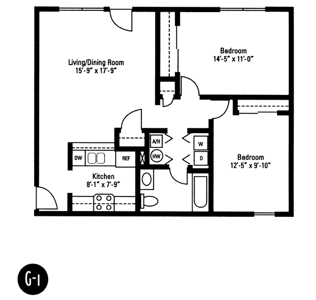 Floorplan - Crawford Square Apartments