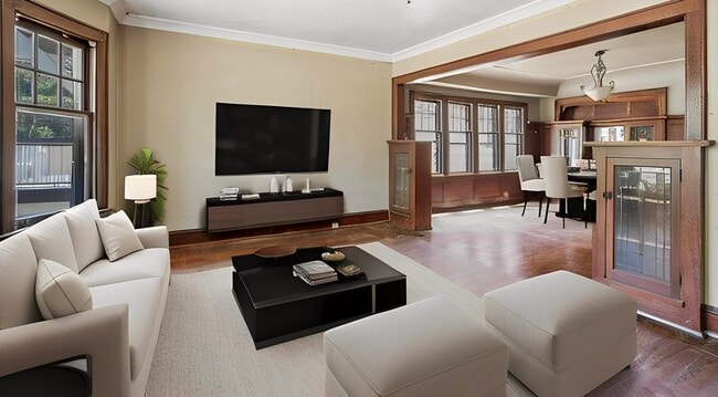 Living Room- Staged Virtually - 3347 N Cramer St