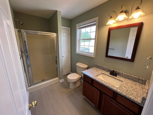 Primary bath with closet and new marble countertops - 11810 White Pine Dr
