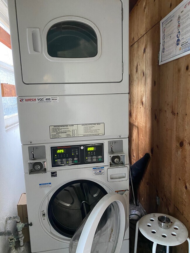Coin laundry at foot of stairs - 2570 B St